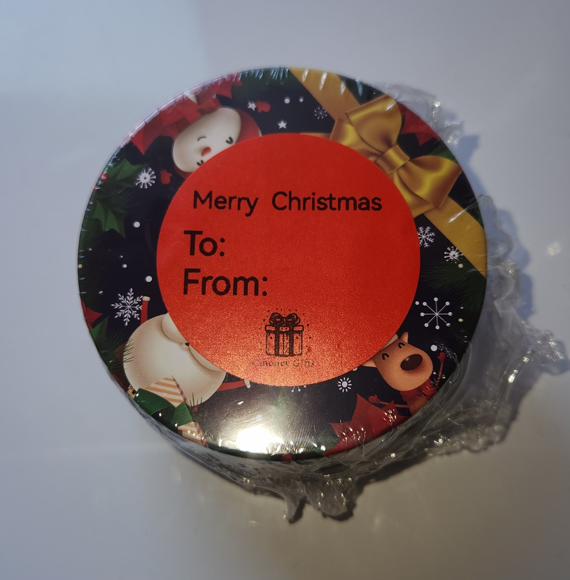 Christmas Money Filled White Currant Candle
